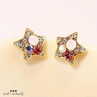 orecchini stella brillantini pietre colorate donna brillanti