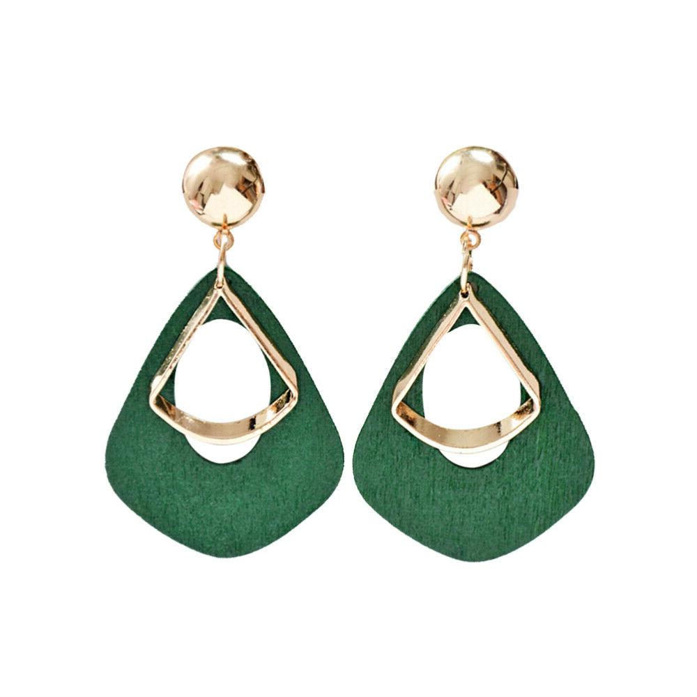 retro geometric drops molding earrings stylish elegant