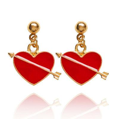 romantico love targhetta rosso scuro con freccia