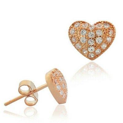 rosa argento sterling oro bianco cristalli cz