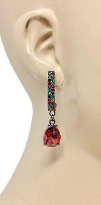 Rosso Lacrima Multicolore Cristalli Gunmetal Finitura Post C