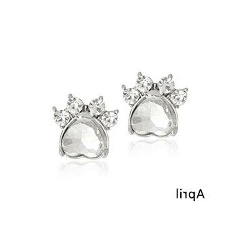 rw orecchini zampa di cane silberfarbiges metallo