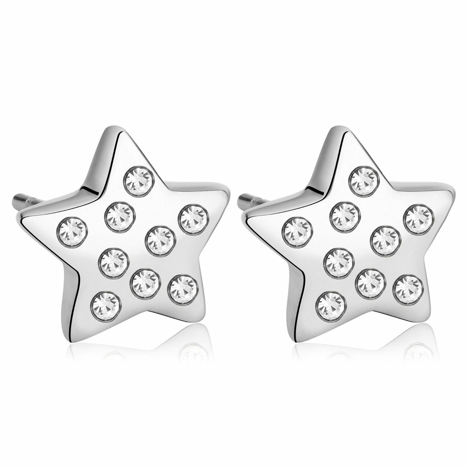 sagapo orecchini a lobo donna acciaio stelle