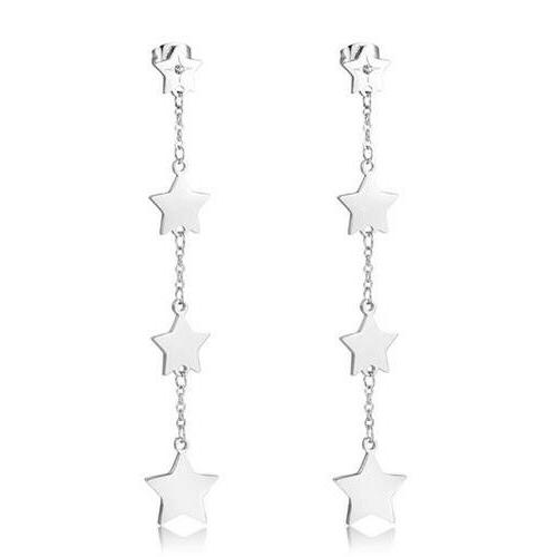 sagapo orecchini donna pendenti lunghi stelle fancy