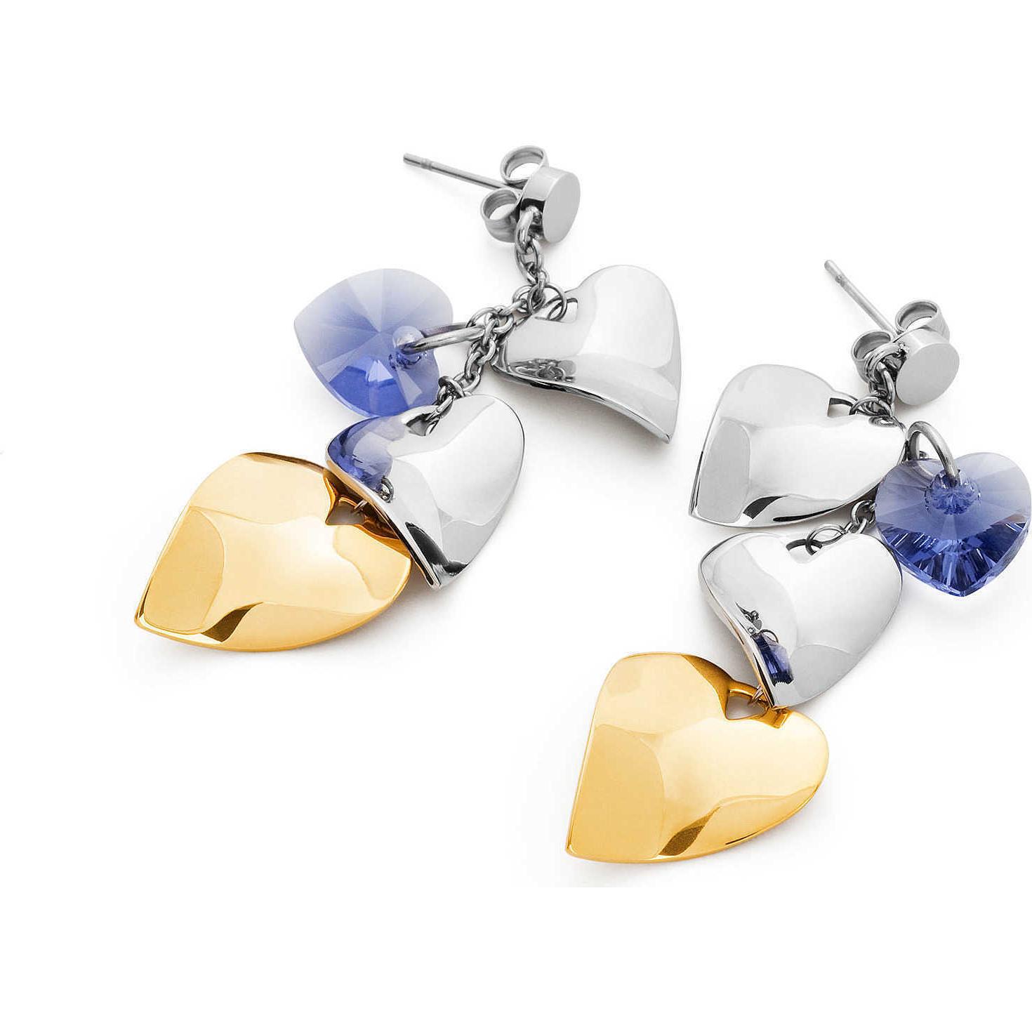 sagapo orecchini pendenti donna acciaio drops sps21