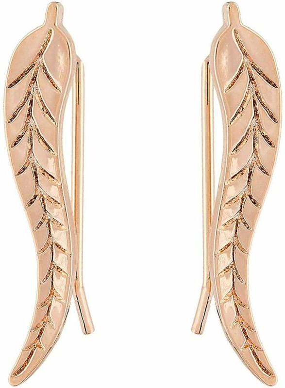 selia orecchini lunghi con piuma in stile