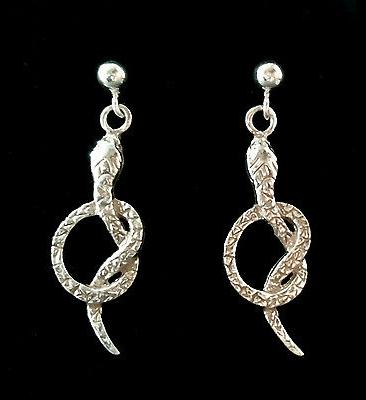serpente annodato orecchini in argento 925 sterling