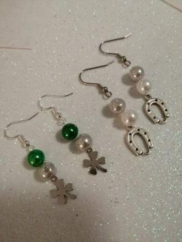 set 2 paia di orecchini acciaio fortuna