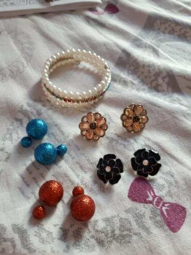 set 5 pezzi accessori bigiotteria orecchini nuovi