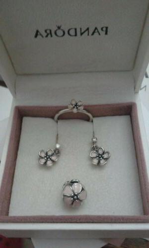 set anello fior di ciliegio orecchini fior