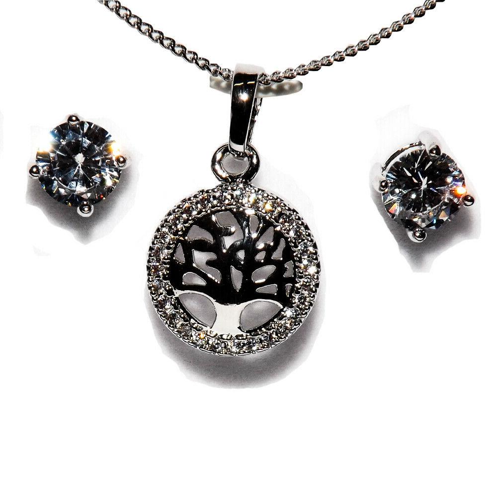 set collana in metallo albero della vita