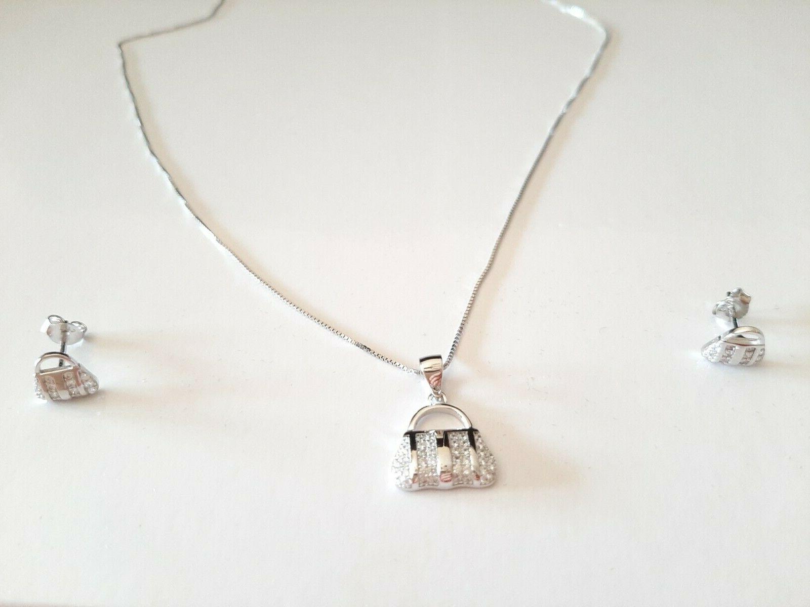 set collana orecchini donna ragazza argento 925