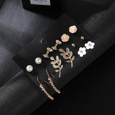 set da 6 paia di orecchini a