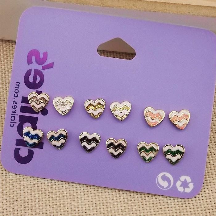 set di 6 paia di orecchini a