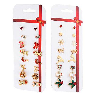 set di 8 paia di orecchini pendenti