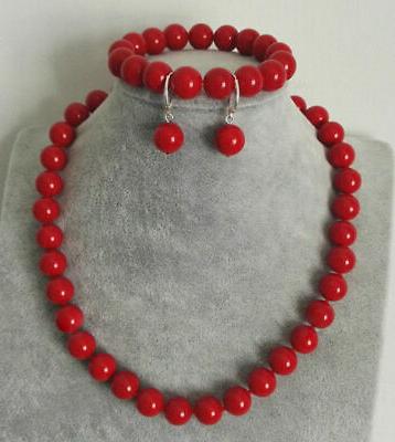 set offerta collana bracciale orecchini vero corallo