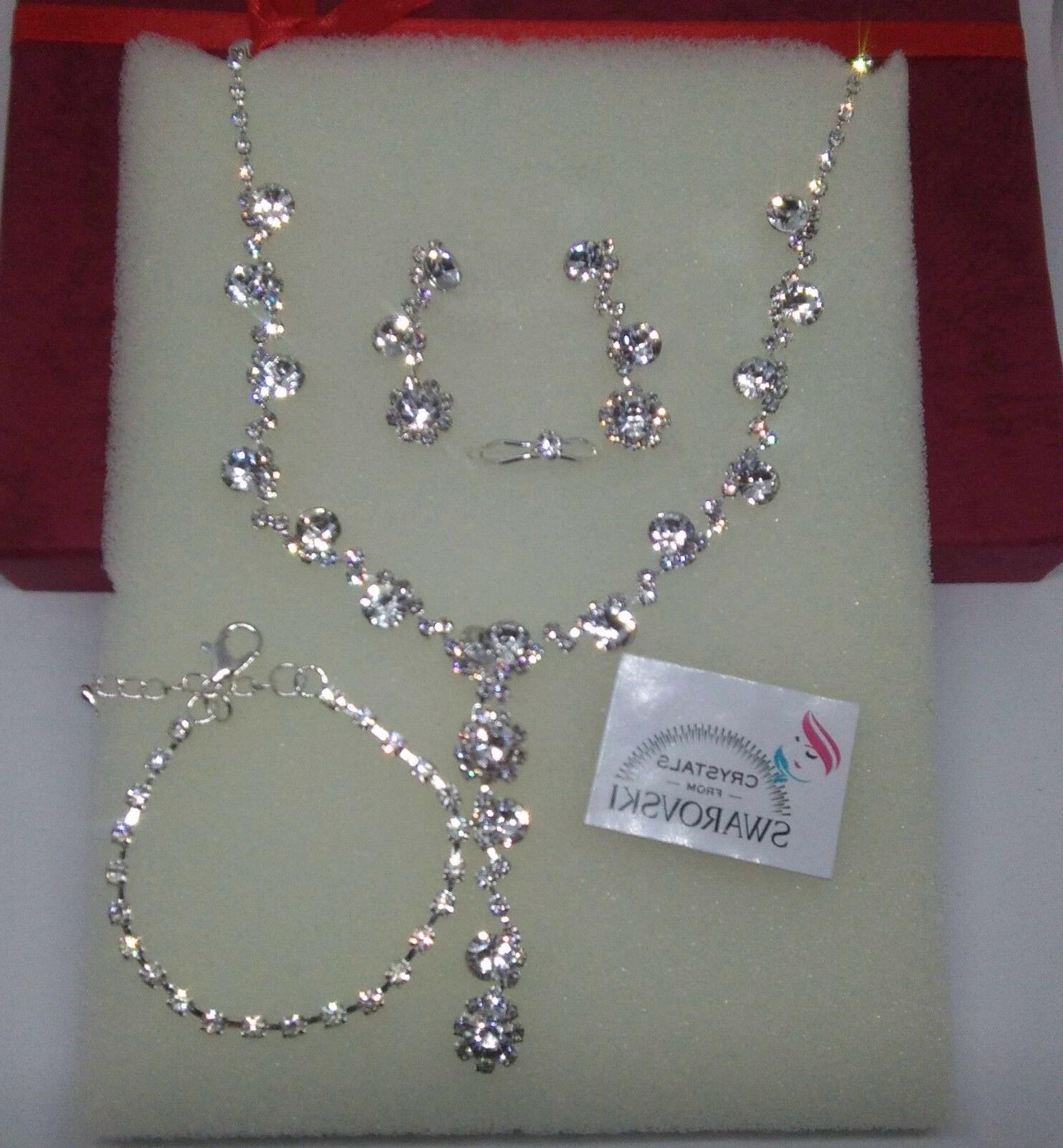 set orecchini collana anello bracciale argento 925