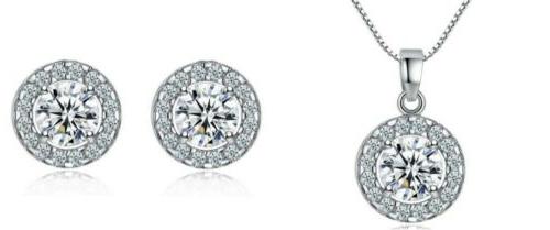 set parure orecchini e collana punto luce