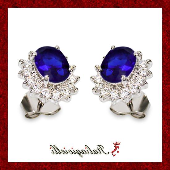 sfarzosi orecchini zaffiro gioielli donna in argento