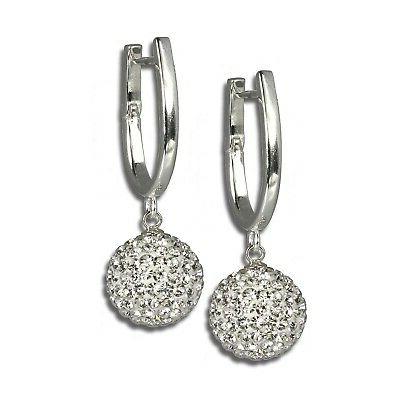 shamballa brillanti anelli argento elementi swarovski bianco