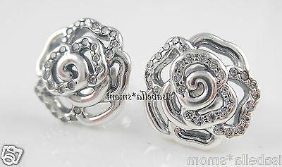 shimmering rosa autentico orecchini argento 290575cz nuovo