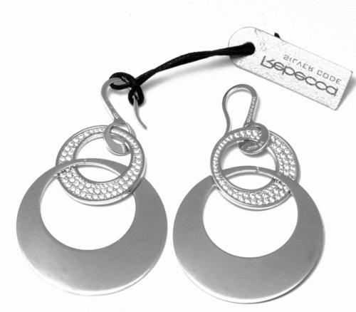 silver code orecchini in argento con swarovski