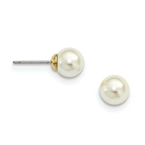 simule perle post boucles d oreilles or
