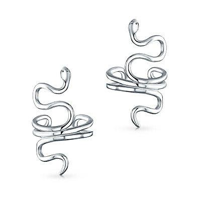snake serpent cartilage ear cuffs wire earrings