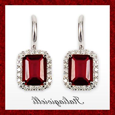 sontuosi orecchini rubino gioielli donna in argento
