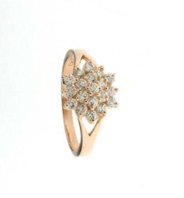 spettacolare anello argento 925 brillanti bianchi luminosi