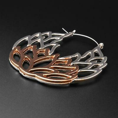 spina orecchini a cerchio fiore di loto