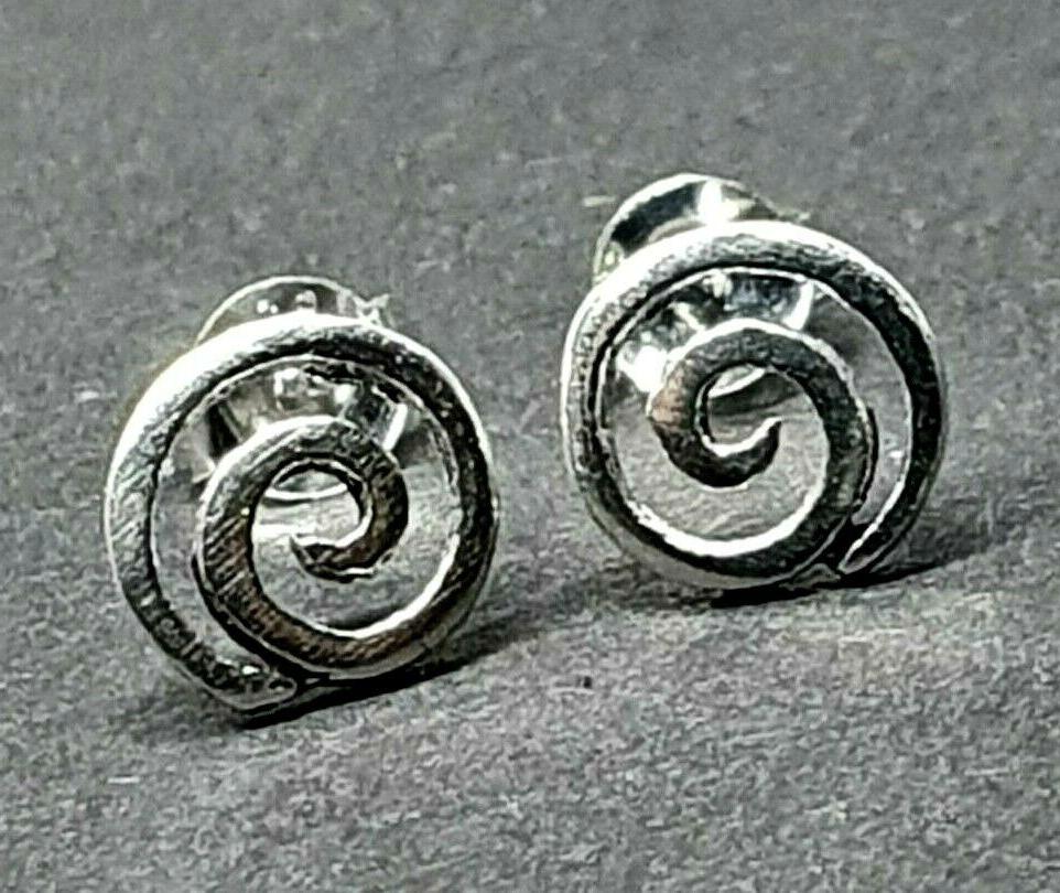 spirale orecchini a lobo 925 argento sterling