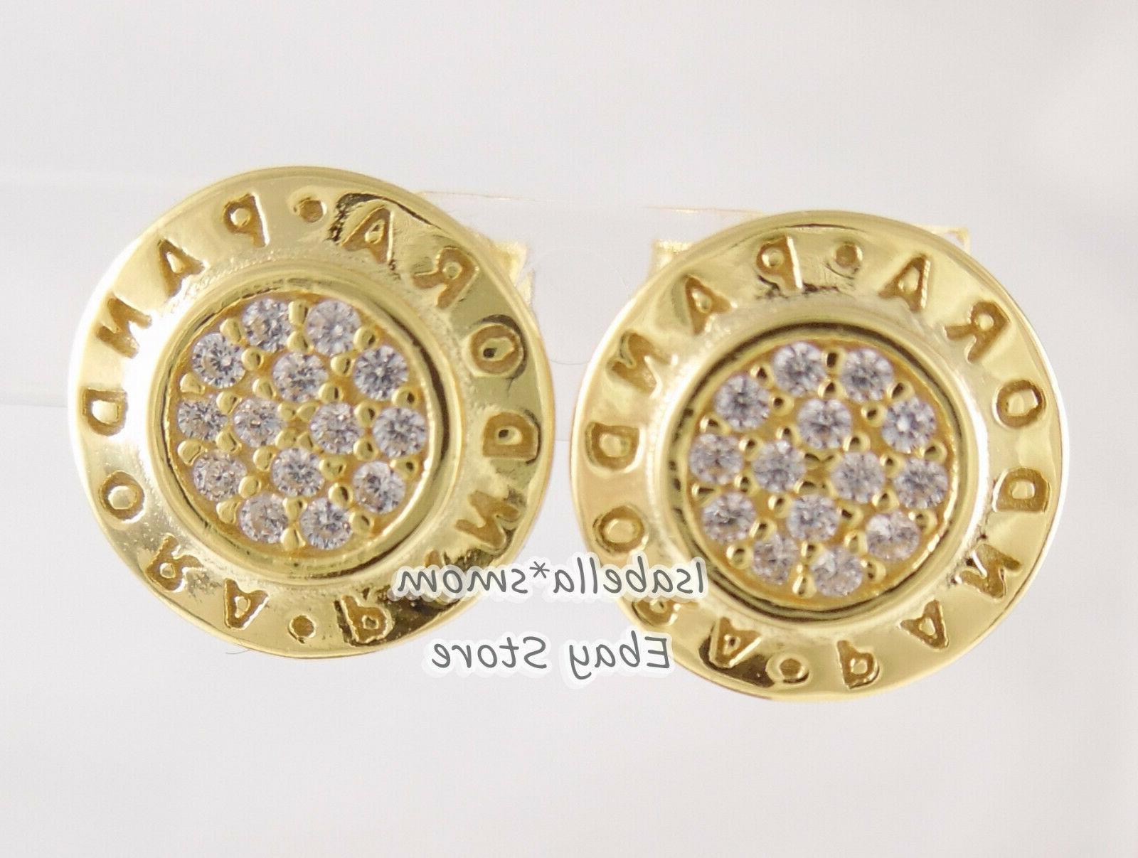 splendere con griffe autentico placcato oro giallo