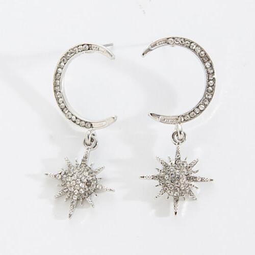 splendidi orecchini a forma di luna in