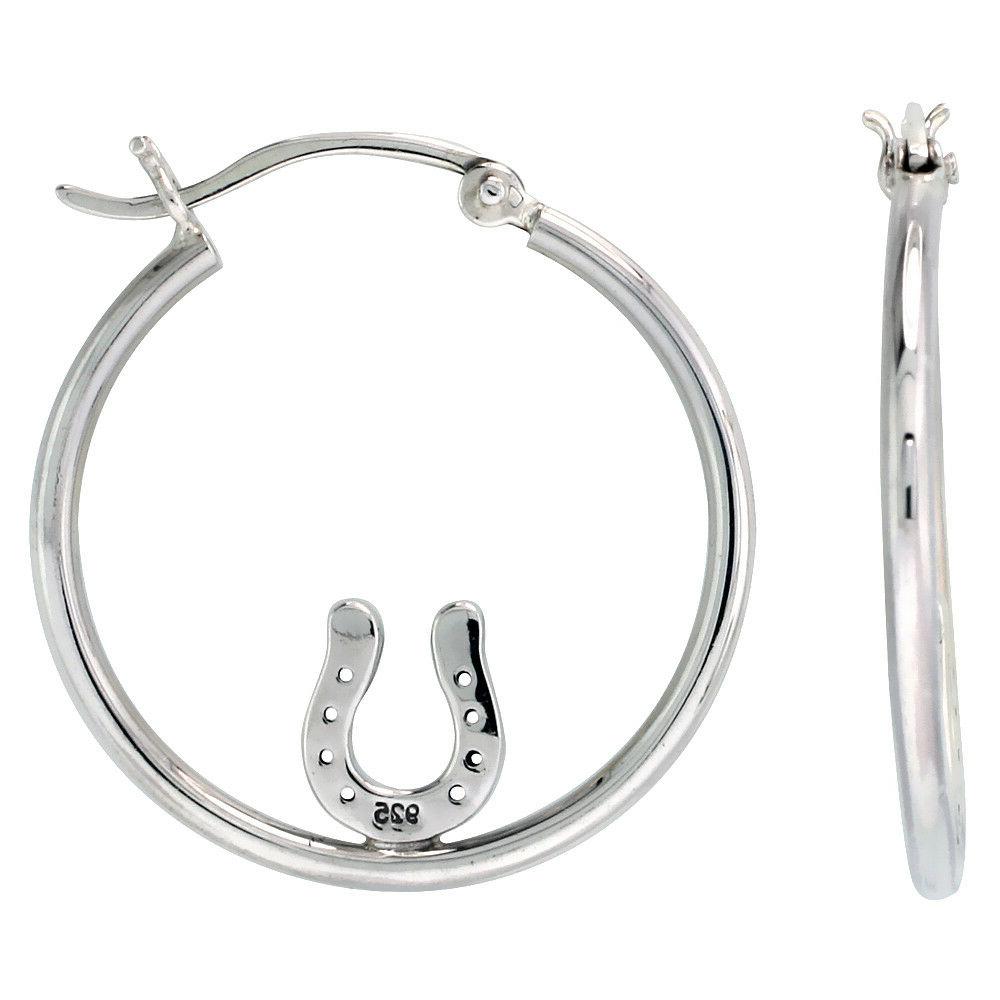 sterling argento lucido finitura ferro di cavallo