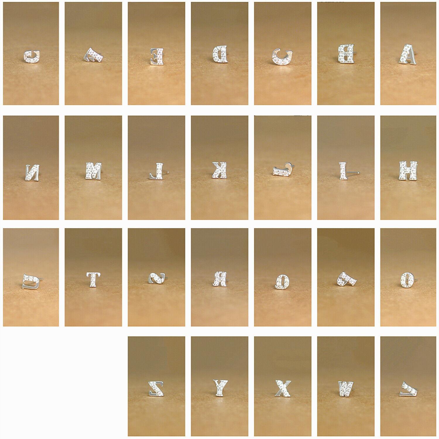 sterling argento pave zirconi iniziale a z