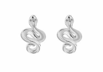 sterling serpente argento orecchini a lobo