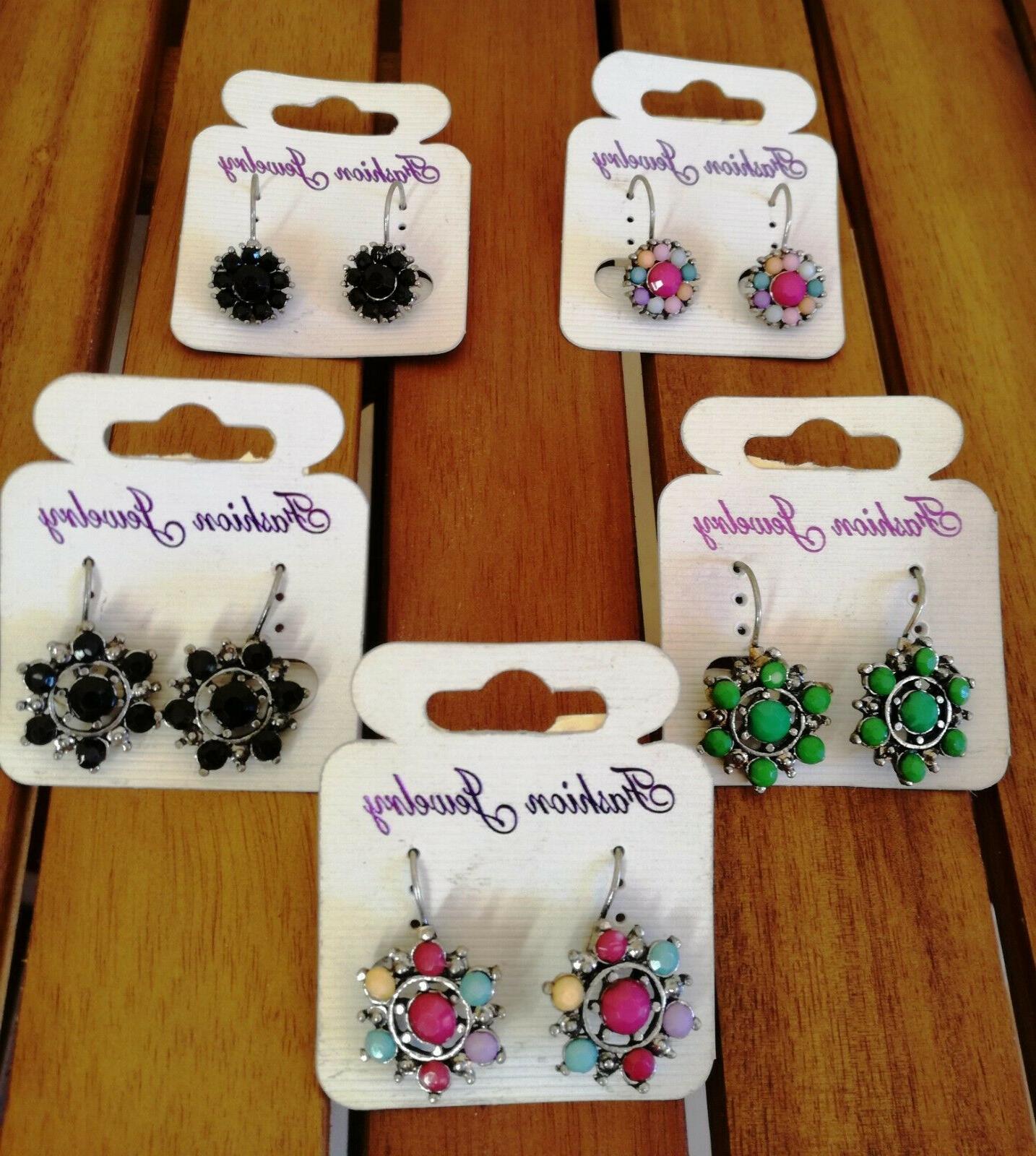 stock 23 orecchini donna pendente fiore stile