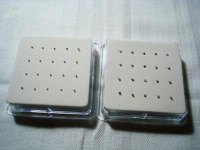 stock 40 orecchini argento 925 brillantini naso