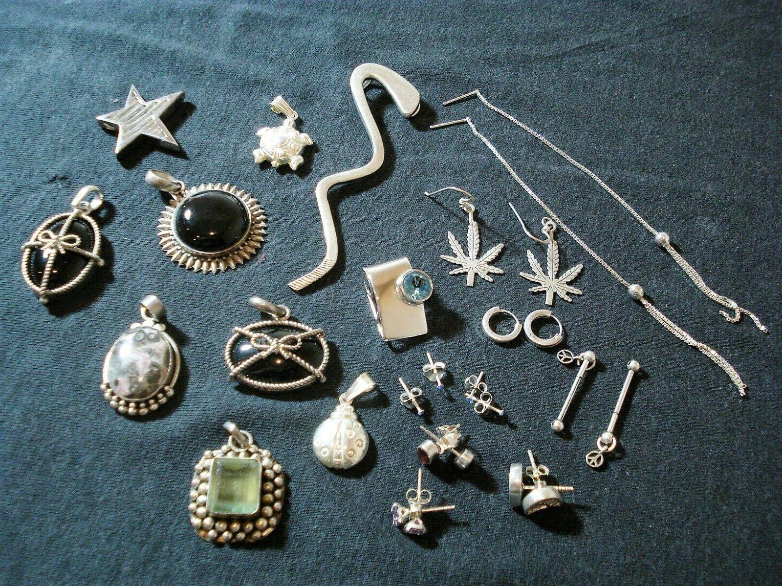 stock 67 grammi argento 925 pendoli orecchini