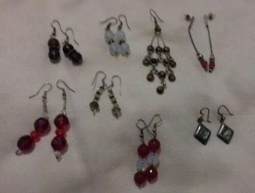 stock 8 paia orecchini pendenti 100 percent