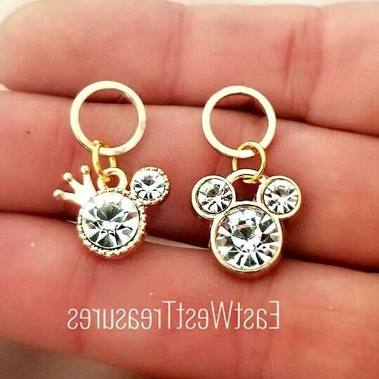 strass zirconia cubica mickey minnie mouse orecchie
