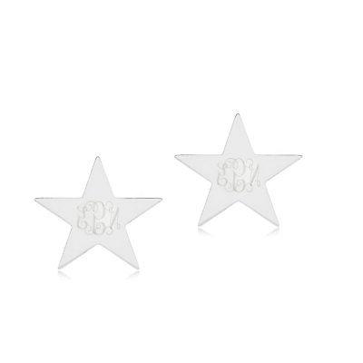 su misura fatto 3 iniziali monogramma orecchini