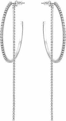 Swarovski Cerchi Fit, Cristallo Bianco, Placcati In Acciaio 