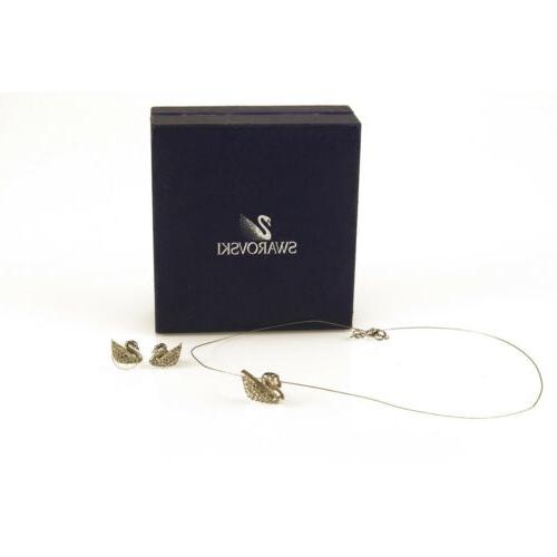 swarovski con griffe iconic cigno ciondolo in