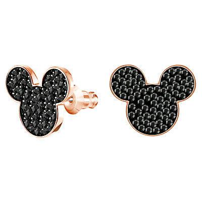 swarovski mickey and minnie forato orecchini nero