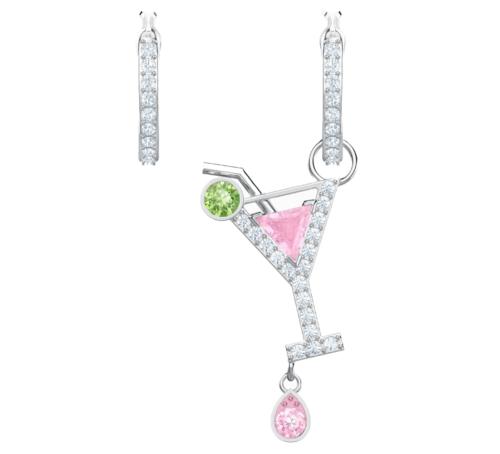 swarovski no regrets cocktail forato orecchini rodio