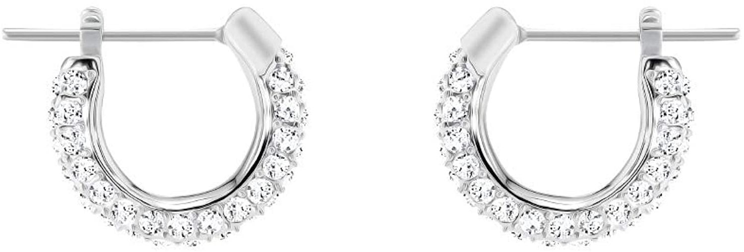 swarovski orecchini stone cristallo bianco rodiati da