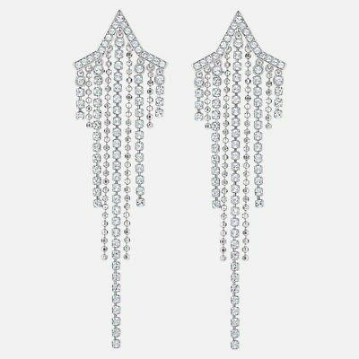 swarovski orecchini tassell fit star bianco placcatura