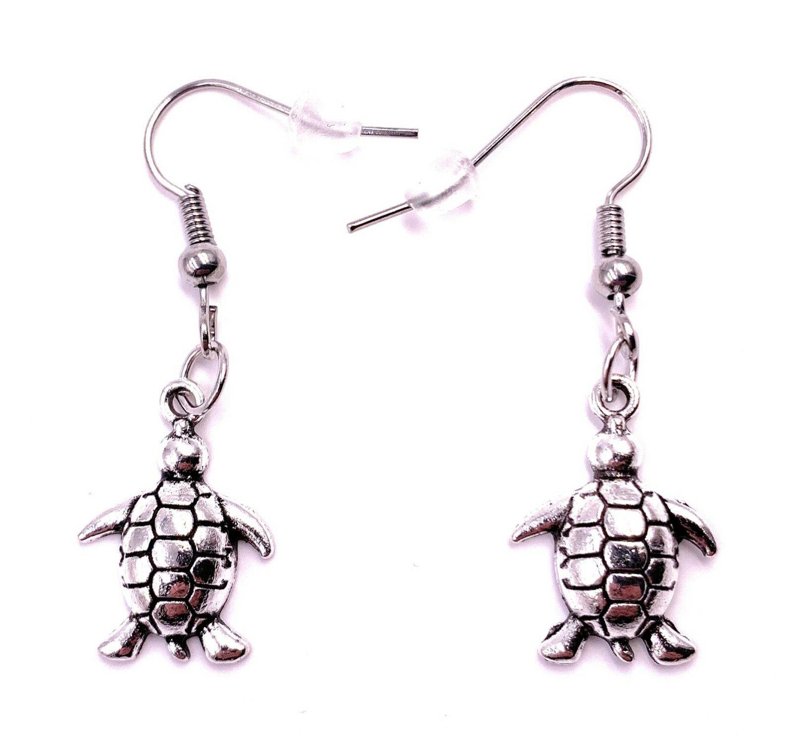 tartaruga kriechend orecchini ciondolo in argento metallo